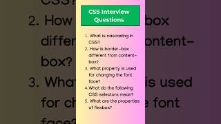 CSS Interview Questions🔥 #shorts #css #interview #cssinterview