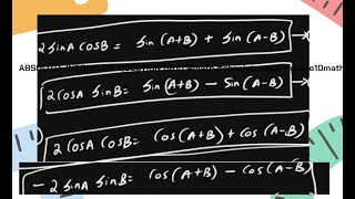HIGH SCHOOL MATH PRODUCT TO SUM TRIGNOMETRIC IDENTITIES PROOF #trignometry #maths  #trignometry