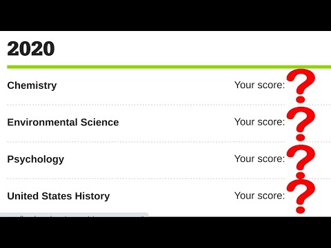 2020 AP Exam Score Reaction (Chem, US History, Psych, APES)