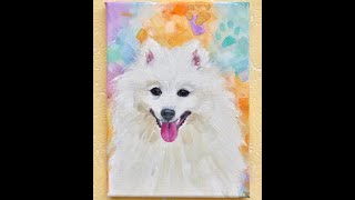 Painting my Japanese Spitz Puppy