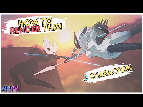 How to Pose, Process and Render TWO Characters in Blender - Blender Tutorial