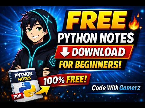 FREE Python Notes Download 🔥 | Complete Python Notes for Beginners | Code With Gamerz