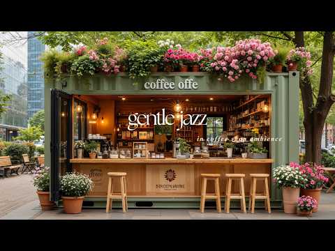 Spring Jazz Cabin Coffee Shop for Deep Relaxation | Calm Day with Gentle Jazz Piano & Nature Therapy