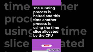 What happens when a process uses up its time quantum A-Level Computer Science 9618 Operating System