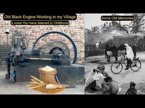100-Year-Old  Amazing Starting Old Black Engine | Ruston Hornsby Engine | Working Atta Chakki