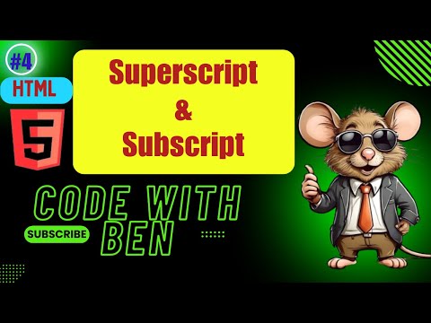 HTML Tutorial: Superscript & Subscript | Web Development Complete Course For Beginners|Code_With_Ben