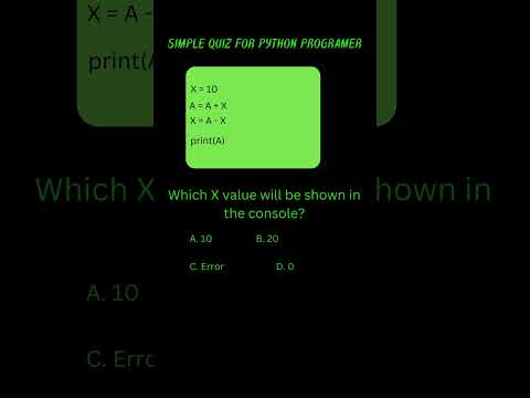 Simple quiz for python programmer part 4