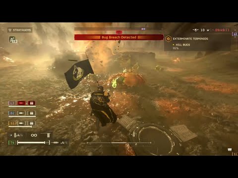 HELDIVERS 2 | ONE TRUE FLAG CHARGE! BILE TITAN BACKSTAB & CLEAN EXTRACTION 