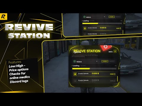 FiveM Revive Station Script | ESX/QB, NPC/Marker, Webhooks & Full Config
