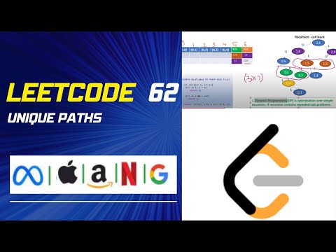 LeetCode 62 Unique Paths |#leetcode | #maang | LC 62 | #jobs2023 | #tech