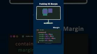 CSS Margin Vs Padding 😮 Explained! #css #frontend #html #css #interviewprep #coding