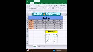 HLOOKUP Function in Excel 🔥 Secret Lookup Trick 2025 #tipsandtricks