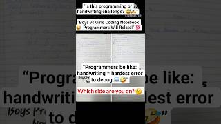 Boy’s vs Girl’s notes 😂💀 Which side are you on? #relatable #funnyshorts #funny #memes #youtubeshorts