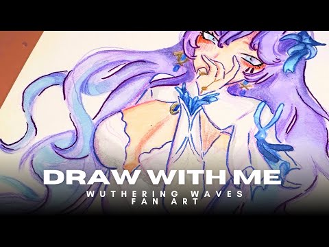draw with me | cantarella fan art wuwa | lofi music