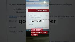 Icici aspire program update #icicibank #bankerslife #bankingexams #ibps #bankingaspirants