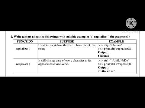 string functions capitalize() swapcase()@learningsecret4140 #computer #12th