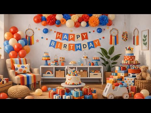 Happy Birthday Kids Party Ambience | Colorful Room and Kids Background Music 🎂🎈