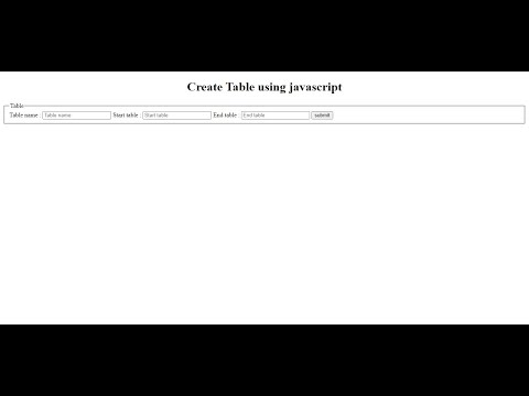 JavaScript Tutorial Do while loop | How to create table using Js | Do while statement in Urdu