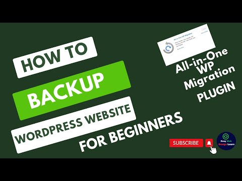 WordPress website Backup All-in-One WP Migration plugin @easywebdesignlearn