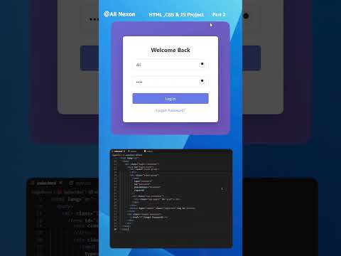 Build a Login Form with HTML, CSS & JavaScript | Beginner to Advanced Part_2