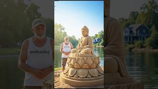 The Great Buddha made of sand on the river