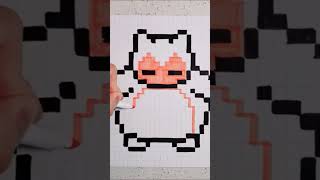 Hand Drawn Pixel Art - Drawing SNORLAX! #pixelart #snorlax #pokemon #draw #art #shorts