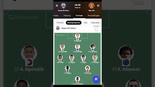 Asean All Star VS Manchester United Line up hari ini