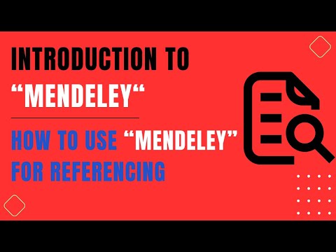 Introduction to Mendeley | How to use Mendeley for Referencing | #mendeley #researchpaper