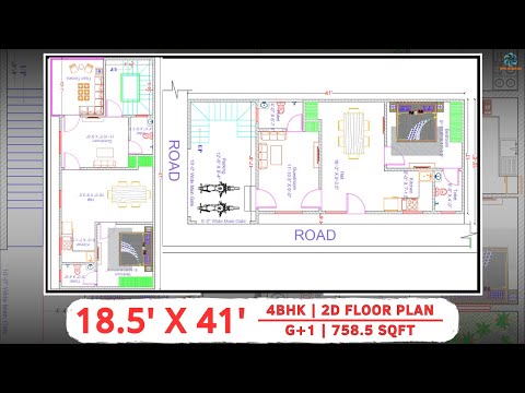 18.5 X 41 House Plan: The Perfect Layout for Modern Living!