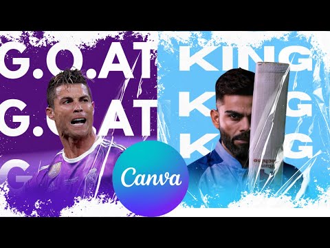 SPORT POSTER DESIGN IN CANVA OF CRISTIANO RONALDO AND VIRAT KOHLI