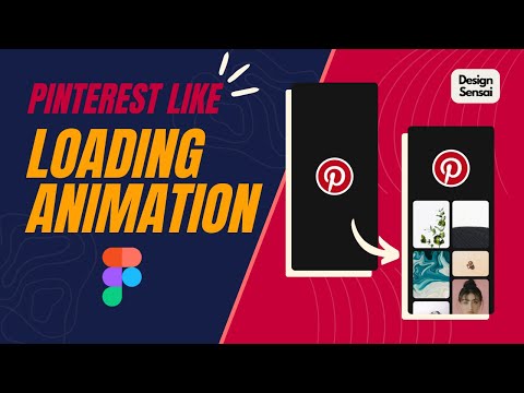 Pinterest app Loading View Animation in figma