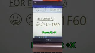 Emoji Unicode in Ms Word 🤪 #shorts #unicode #tech #msword #viralvideo #ytshorts #UsaidTechYT #emojis