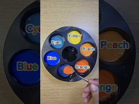 ARTIST SECRET! Mixing Orange, Blue, Yellow, The Result Will SHOCK You!#shorts#satisfying#colormixing