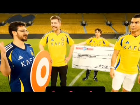 MrBeast AND Cristiano Ronaldo JUST SHOCKED THE WORLD! #YouTubeIndia #ShortsPosting4U #cr7 #mrbeast