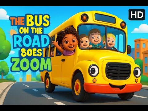 "The Bus on the Road Goes Zoom – Fun Kids Song Animated" "Fun Animated Bus Song for Children"