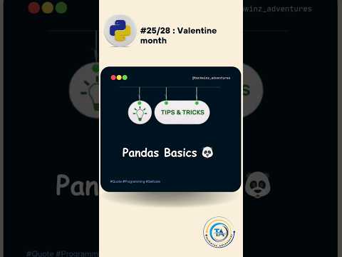 🚀 Day 25/28 : Pandas Basics in Python 🐼| data analysis | data manipulation | df | Python Shorts 🐍