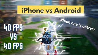 iPhone vs Android PUBG Test 2023 | 40fps vs 40fps Test 🔥
