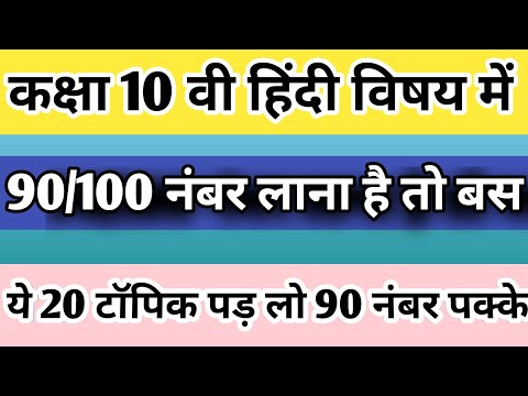 Class 10th hindi most important questions 2024 board exam | कक्षा 10th महत्वपूर्ण tips 2024 exam