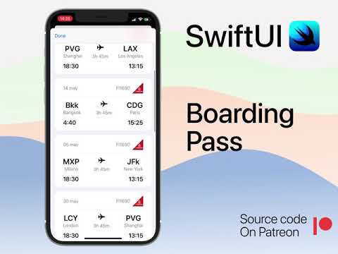 Boarding pass swiftUI 2.0 | flight project