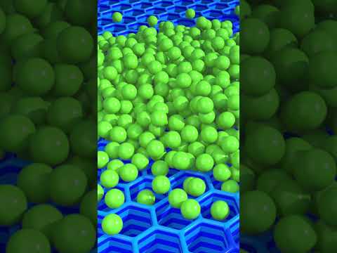 Dropping Green Peas Into The Grid 🫛 Satisfying 3d Animation #satisfying #animation #blender3d