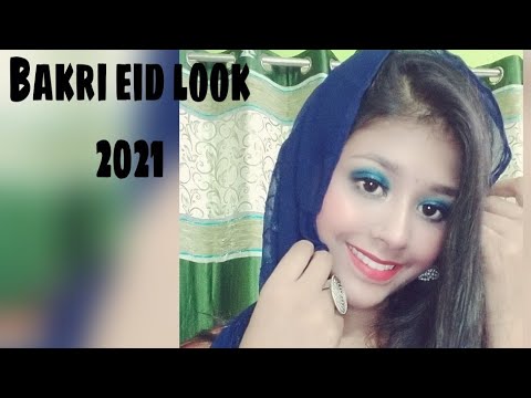 Bakri eid makeup look 2021 II BLUE smokey look with dewy base II #Bakrieidlook2021 #sasha_beauty