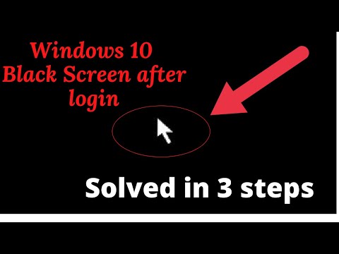Windows 10 black screen with cursor after shutdown