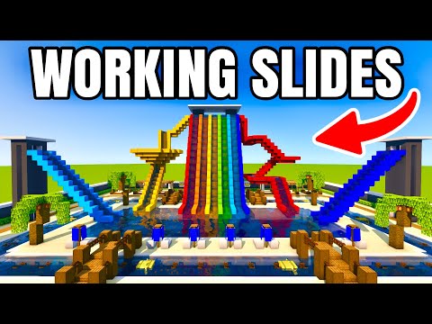 HOW TO MAKE A WORKING WATER PARK in Minecraft