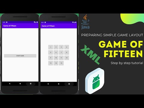 #2 Preparing simple game layout | How to make a game of fifteen in android java from scratch