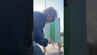 Paint a wooden dresser to make it more fun #Woodpaint #furniturediy  #upcycle