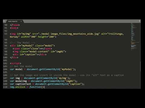 how to create an  image  modal zoom page