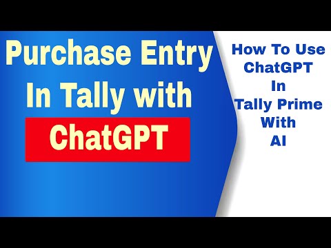 tally with chatgpt || purchase entry with chat gpt in tallyprime || @Tally TDL Solution