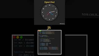 Analog Clock using HTML CSS JS #html #css #javascript #webdesign #coding  #webdevelopment #project