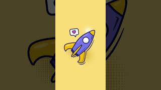 Rocket cartoon illustration #beforeafter #flatdesign #affinitydesigner #cartoon #space