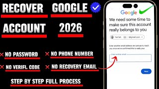 How To Recover Gmail Account || Recover Gmail Account without Recovery Email And Phone Number 2026